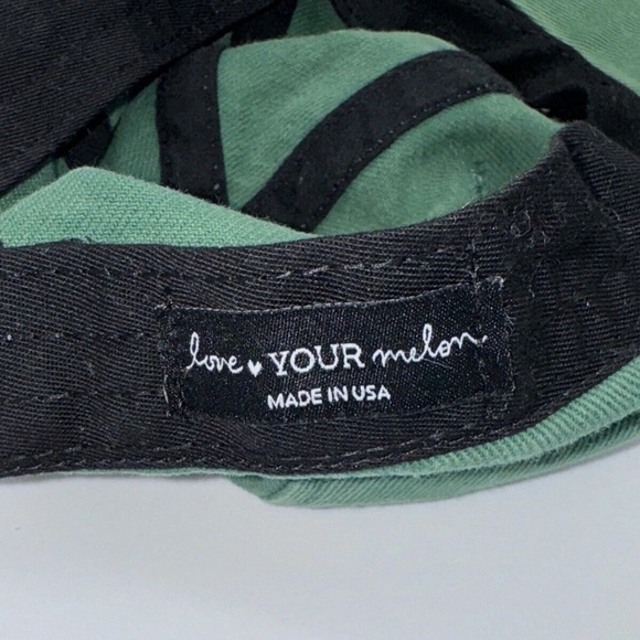Love Your Melon Baseball denim Hat Cap women’s  Adjustable Green White USA EUC - Picture 5 of 5